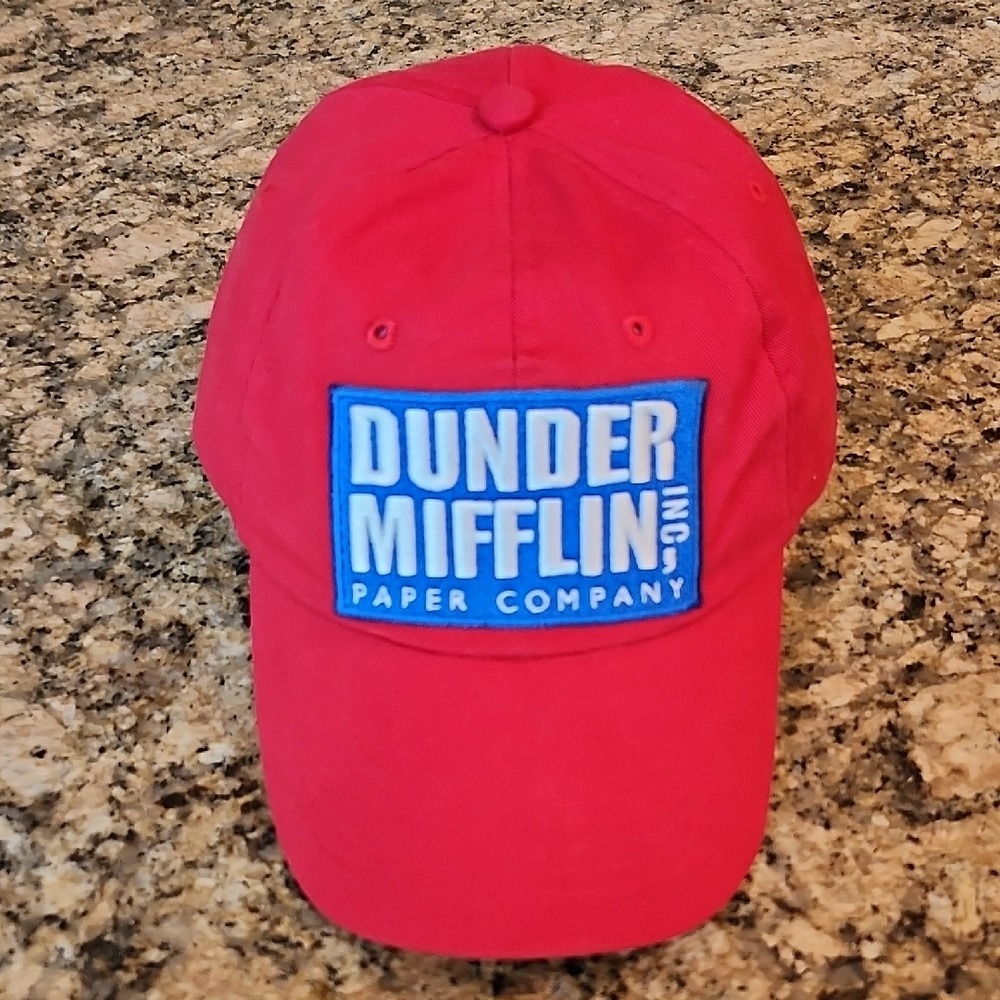 The Office Dunder‎ Mifflin Paper Company Red Baseball Cap Hat